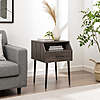 Walker Edison 8&amp;quot; 1-Drawer Contemporary Side Table with Open Storage (Slate Grey/Black) $25 or less + Free Shipping