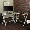 Walker Edison X Frame Modern Corner Gaming Desk (White) $44 + Free Shipping