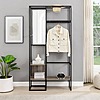 Walker Edison Wood &amp;amp; Metal Industrial Storage Hall Tree w/ Mirror (Grey Wash) $43.08 + Free Shipping