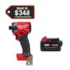 Milwaukee M18 FUEL 18V Impact Driver with 5.0 Ah Battery