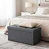 Gianna 30" Folding Storage Ottoman Bench (Gray)
