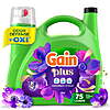 Gain Plus Liquid Laundry Detergent with Odor Defense + OXI, 99 oz, 75 Loads, Moonlight Breeze
