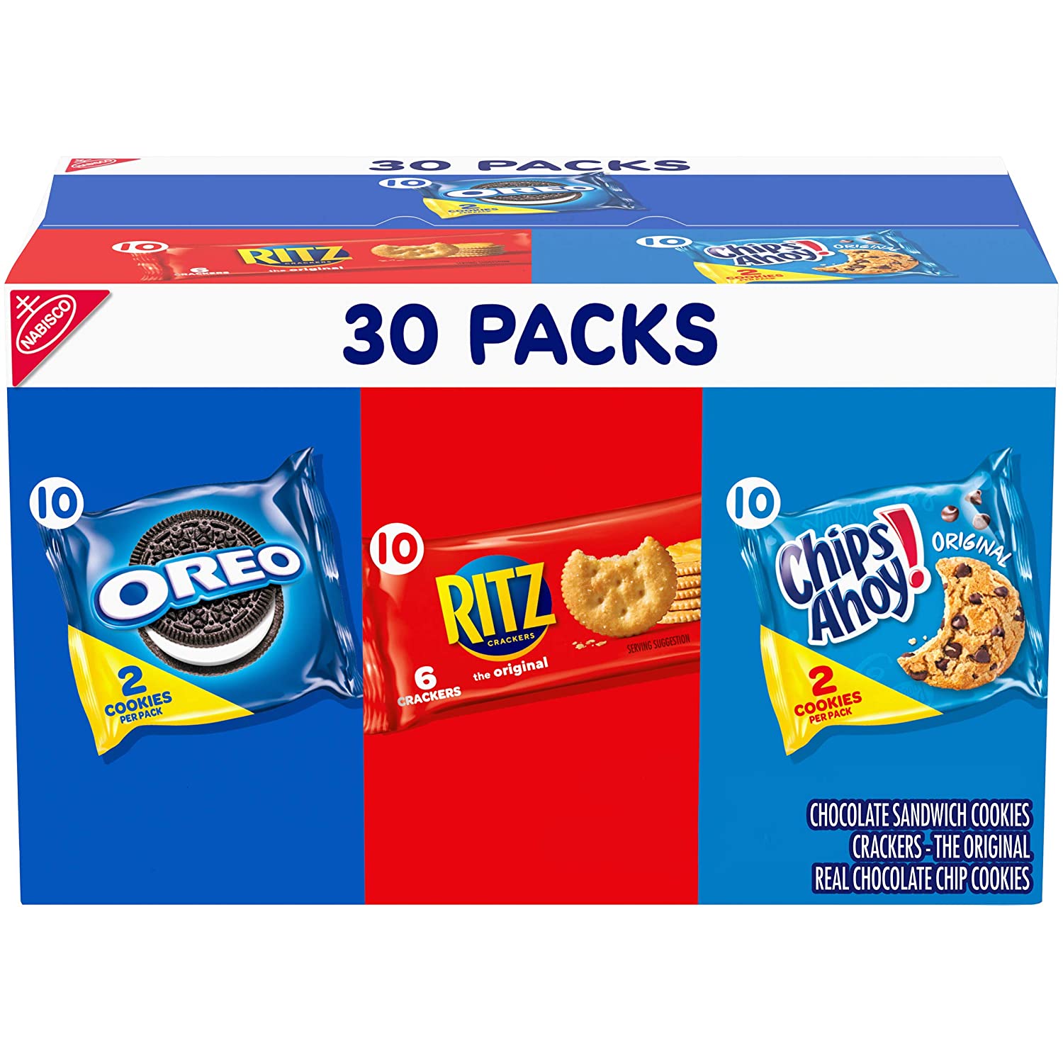 30-Count Nabisco Cookies & Cracker Variety Pack (Oreo, Ritz, Chips Ahoy!) $7.69 + Free S&H w/ Prime or $25+