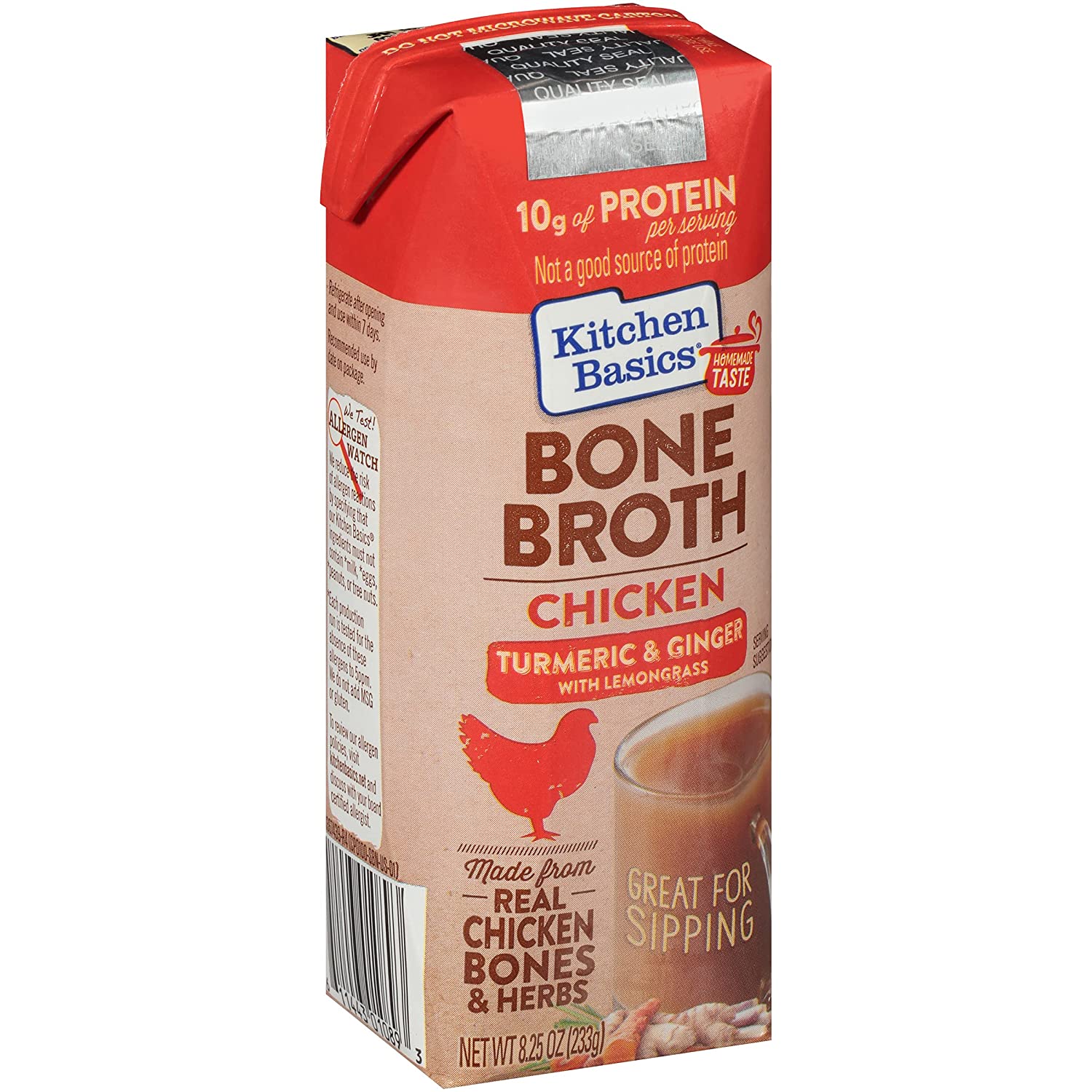 8.25-Oz Kitchen Basics Keto-Friendly Chicken Bone Broth (Turmeric ...