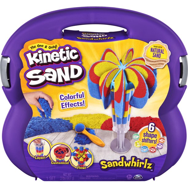 Kinetic Sand Sandwhirlz Playset w/ 3 Sand Colors (2-Lbs) and 10+ Tools $8.50 & More w/ Free Store Pickup or Free S&H w/ Walmart+ or $35+