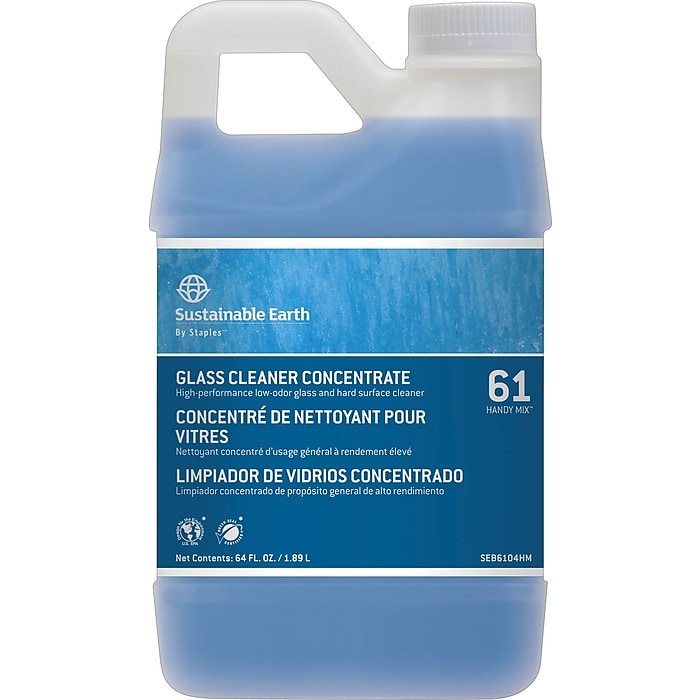 64-Oz Sustainable Earth by Staples Concentrated Glass Cleaner or Liquid Washroom Cleaner $4.75 or less w/ SD Cashback + Free Store Pickup