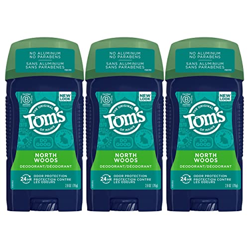 3-Pack 2.8-Oz Tom's of Maine Long-Lasting Aluminum-Free Natural Deodorant for Men (North Woods) $8.50 w/ S&S + Free S&H w/ Prime or $25+
