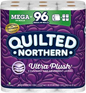 24-Count Quilted Northern Ultra Plush 3-Ply Mega Rolls Toilet Paper $20