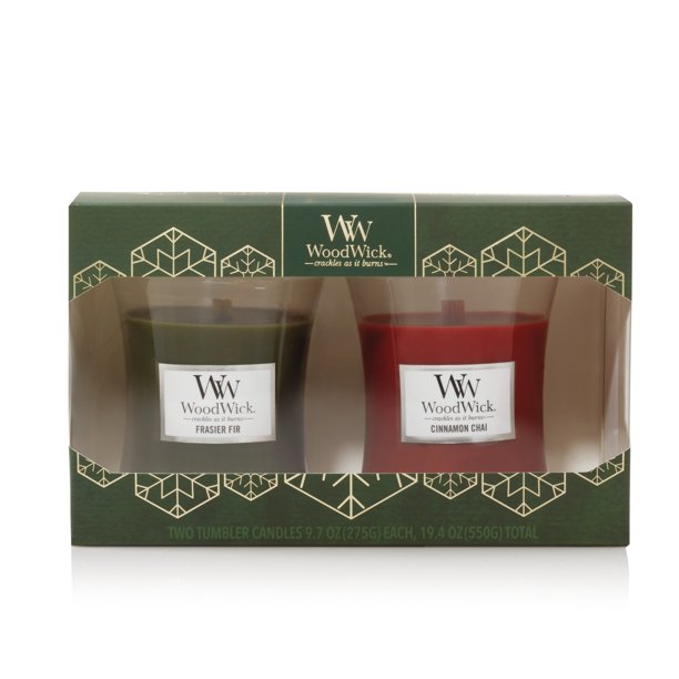 2-Piece WoodWick Medium Hourglass Candle Holiday Gift Set (Frasier Fir & Cinnamon Chai) $15 + Free Shipping w/ Walmart+ or $35+
