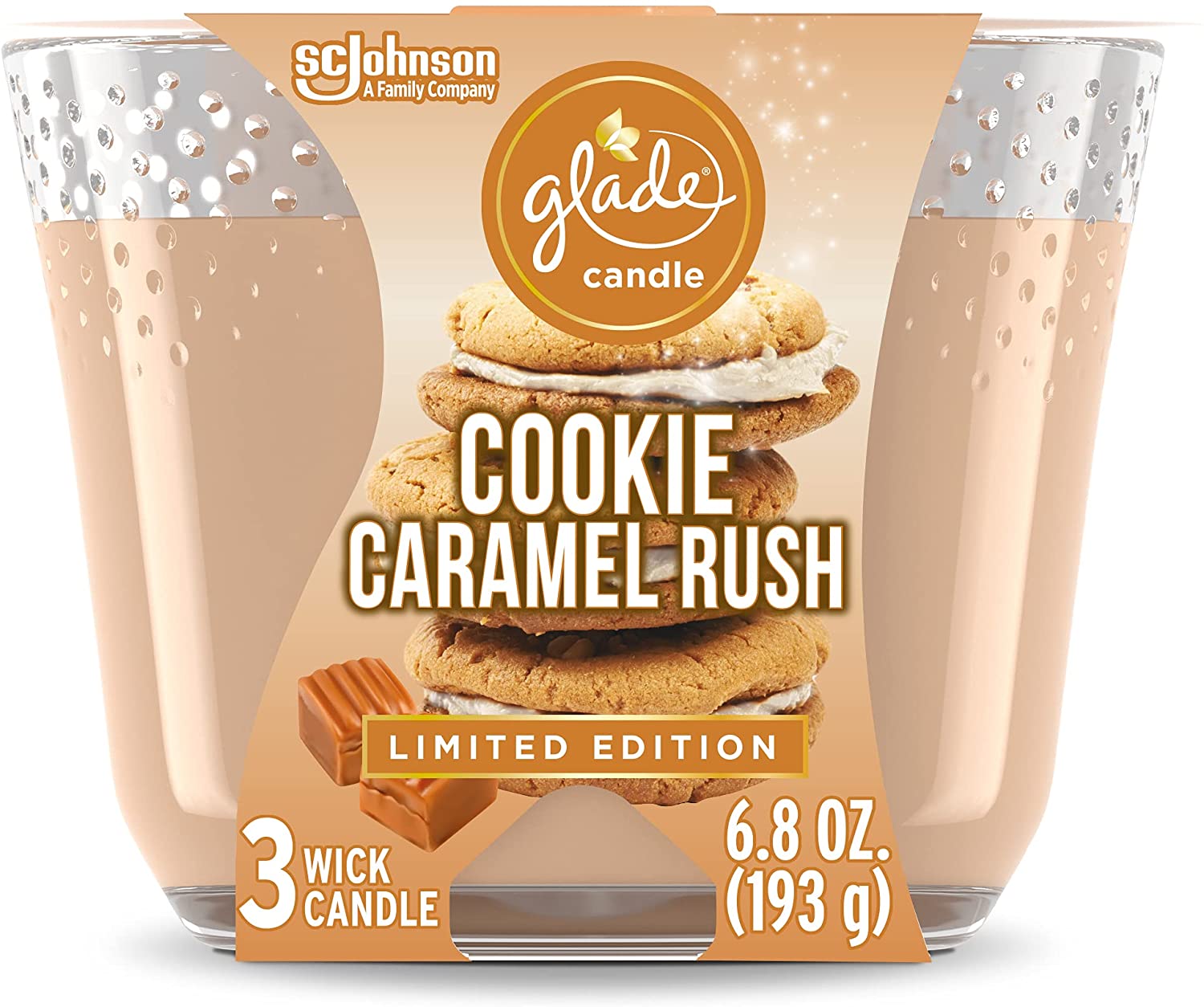 3-Count 6.8-Oz Glade 3-Wick Limited Edition Candle (Cookie Caramel Rush) $4.50 + Free Shipping w/ Prime or $25+