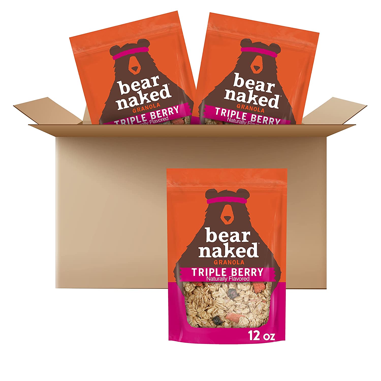 3-Pack 12-Oz  Bear Naked Granola (Triple Berry) $7.60 w/ S&S ($2.53/ea) + Free S&H w/ Prime or $25+