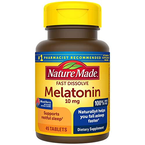 45-Count Nature Made Fast Dissolve Melatonin 10-Mg Tablets $4.70 + Free S&H w/ Walmart+, Prime or $25+