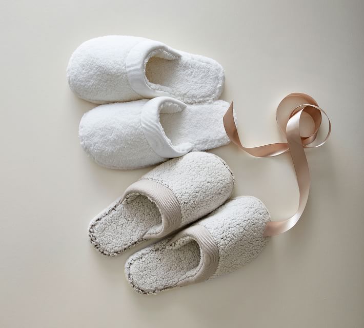 Pottery Barn Women's Coziest Sherpa Slippers or Teddy Bear Slippers $16 + Free Shipping