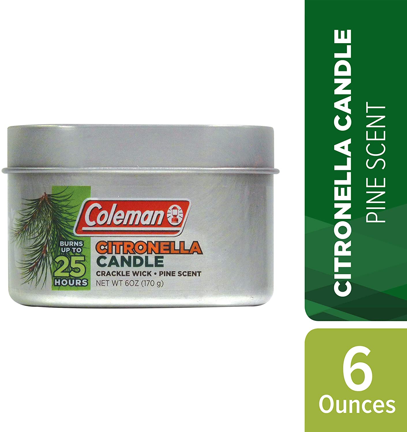 6-Ounce Coleman Scented Citronella Candle Wooden Crackle Wick (Pine Scent) $2.95 + Free Shipping w/ Prime, Walmart+, or $25+