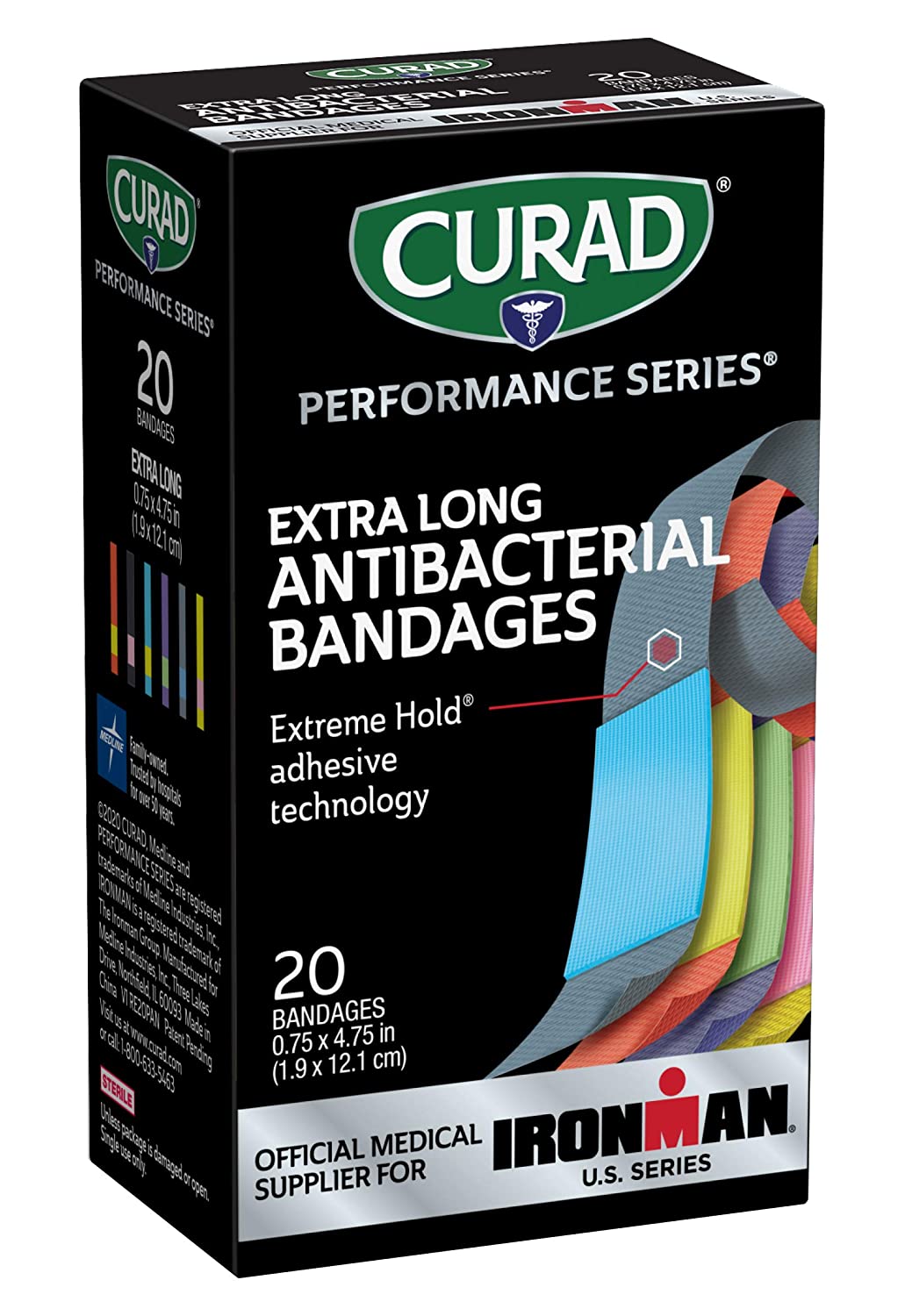 20-Count Curad Performance Series Ironman Extra Long Antibacterial Bandage (Extreme Hold) $3 + Free S&H w/ Prime or $25+