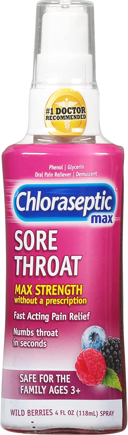 *Back* 4-Oz Chloraseptic Max Strength Sore Throat Spray (Wild Berries Flavor) $5.40 w/ S&S + Free S&H w/ Prime or $25+