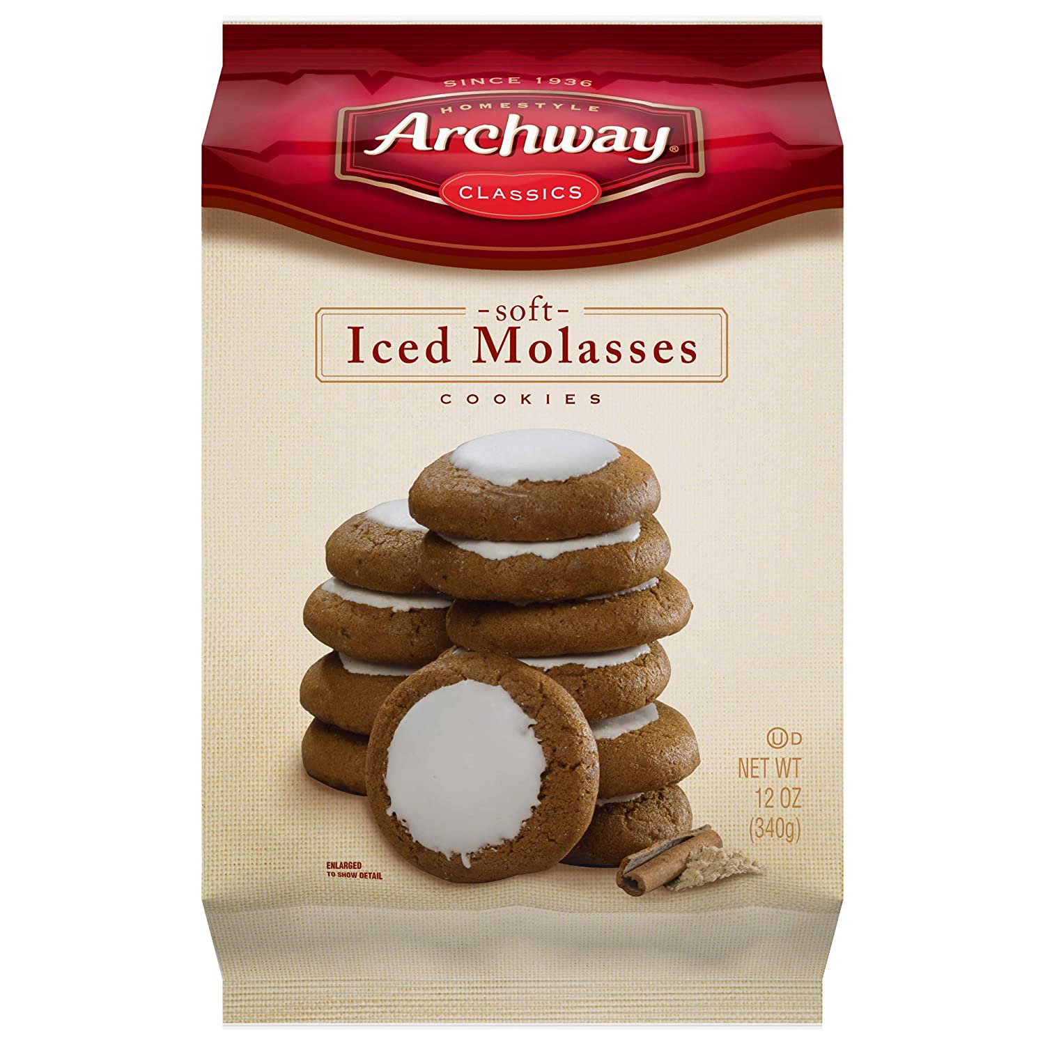 12-Oz Archway Classics Iced Molasses Cookies $2 w/ S&S + Free S&H w/ Prime or $25+