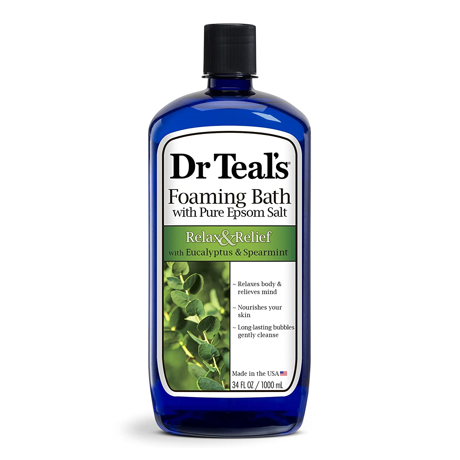 34-Oz Dr Teal's Foaming Bath w/ Pure Epsom Salt (Eucalyptus Spearmint) $3.67 w/ S&S + Free Shipping w/ Prime or $25+