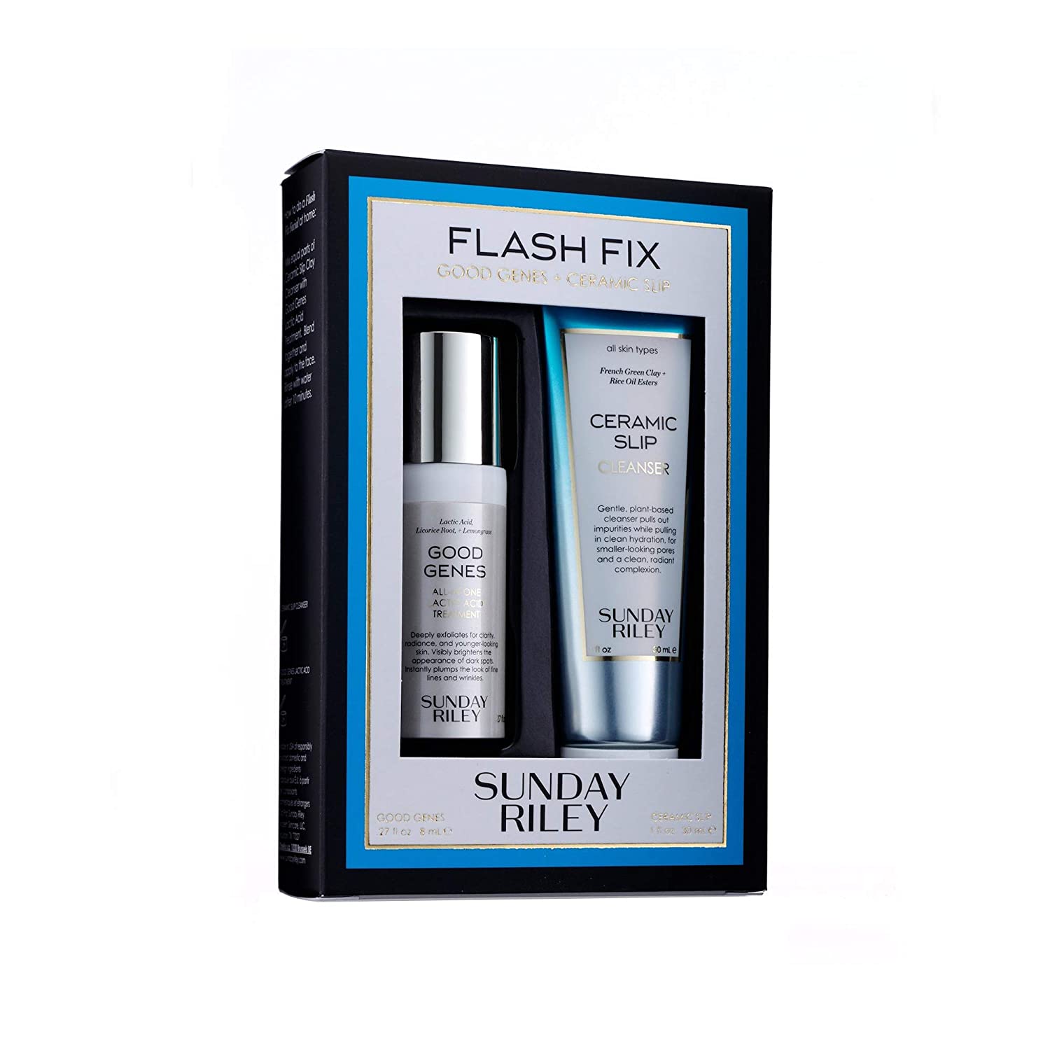 2-Piece Sunday Riley Flash Fix Good Genes All-in-One Face Treatment & Ceramic Slip Cleanser Kit $12.50 + Free S&H w/ Prime or $25+