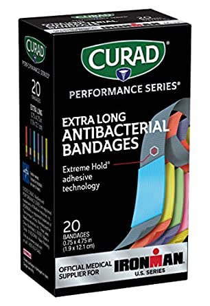 20-Count Curad Performance Series Ironman Extra Long Antibacterial Bandage (Extreme Hold) $3 + Free S&H w/ Prime or $25+
