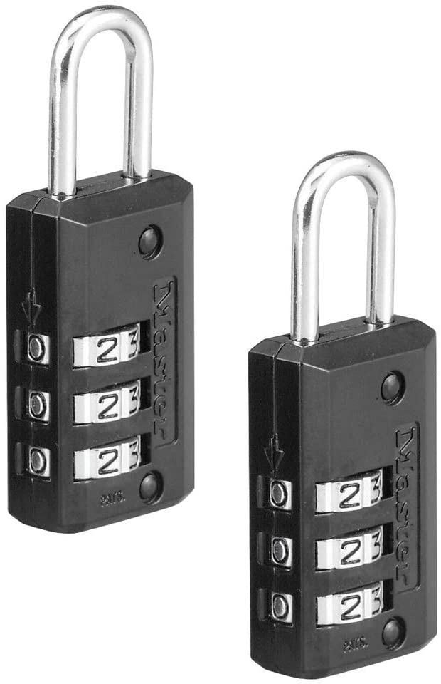 *Back* 2-Pack Master Lock Luggage 3-Dial Combination Padlock (Black) $3.75 + Free Shipping w/ Prime or $25+