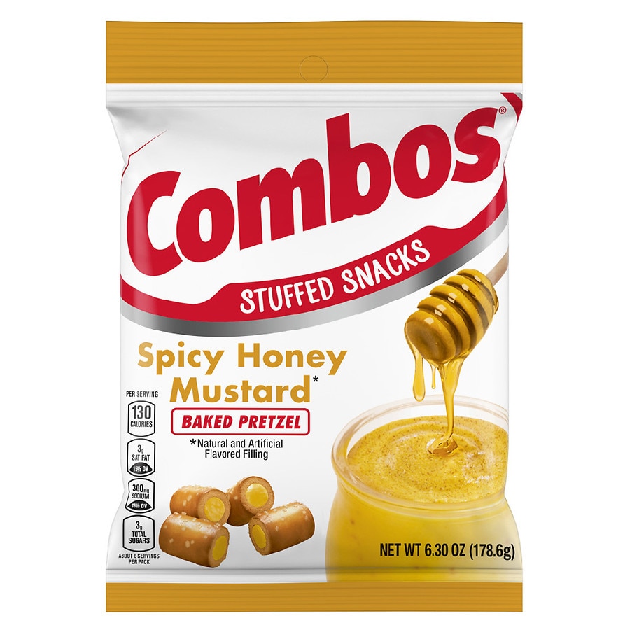 6.3-Oz Combos Spicy Honey Mustard Pretzel Baked Snacks 2 for $2.50 at Walgreens w/ Free Store Pickup on $10+