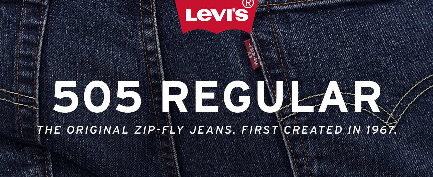 Levi's Men's 505 Regular Fit Jeans (Flying Bird)