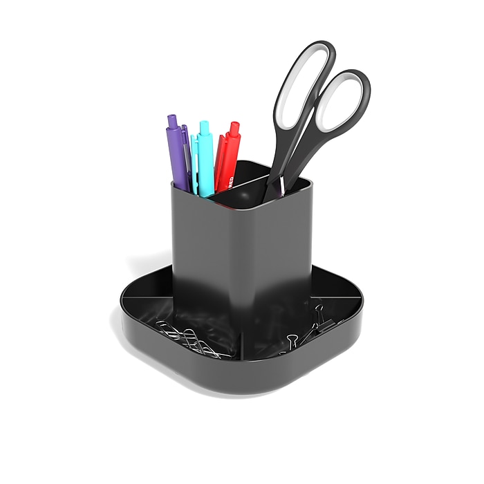 TRU RED 6 Compartment Plastic Rotating Organizer (Black) $4.35 or less w/ SD Cashback & More at Staples w/ Free Store Pickup