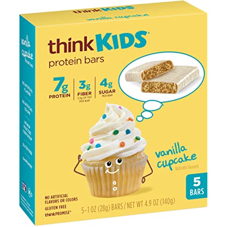 5-Count 1-Oz thinkKIDS Protein Bars (Vanilla Cupcake) $2.60 + Free Shipping w/ Prime or $25+