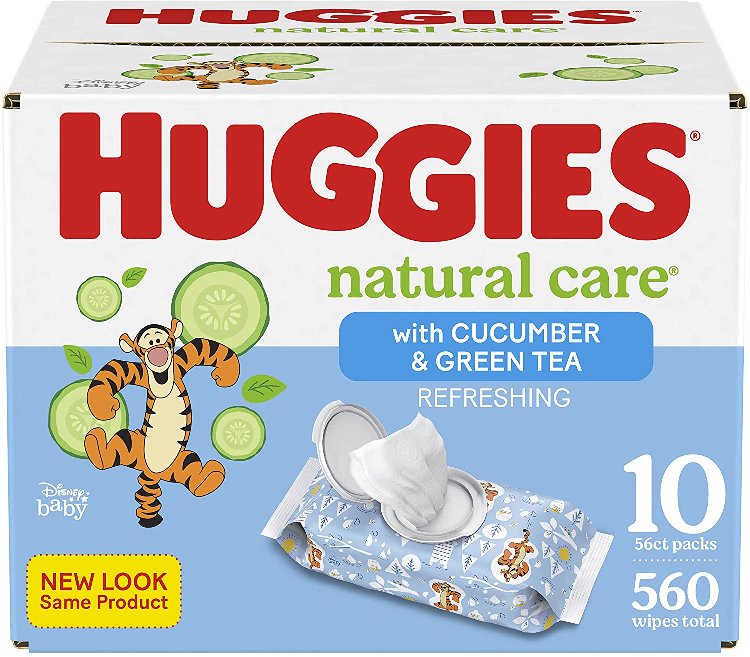 10-Packs 56-Count Huggies Natural Care Refreshing Baby Wipes (Cucumber/Green Tea) $11.25 w/ S&S + Free S&H w/ Prime or $25+
