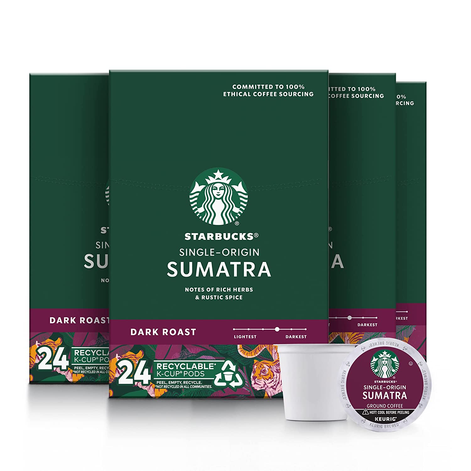 96-Ct Starbucks K-Cup Coffee Pods (Sumatra) $36.35 w/ S&S + Free S/H
