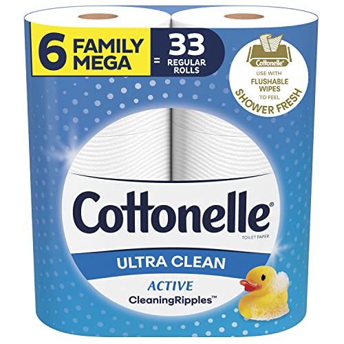 6-Family Mega Rolls Cottonelle Ultra Clean Toilet Paper (= 33 Regular Rolls) $7.90 + Free Shipping w/ Prime or $25+