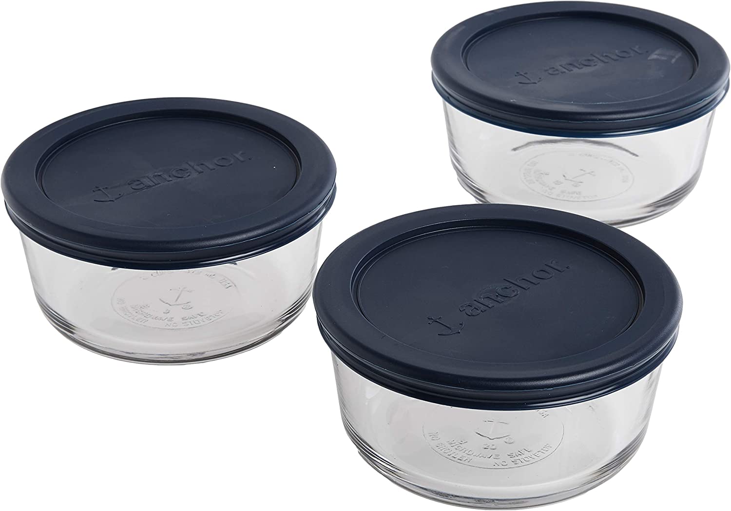 3-Pack Anchor Hocking 2-Cup Round Glass Food Storage Containers w/ Lids $6.35 + Free S&H w/ Prime or $25+