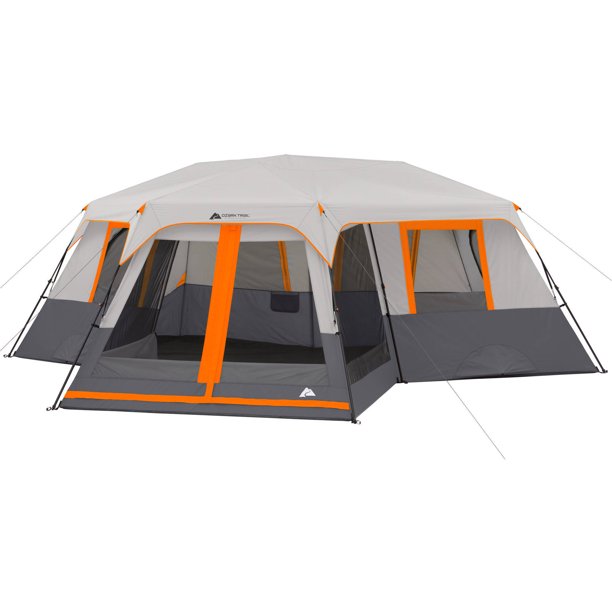 Ozark Trail 12-Person 3-Room Instant Cabin Tent with Screen Room (Orange/Gray or Green/Gray) $239 + Free Shipping