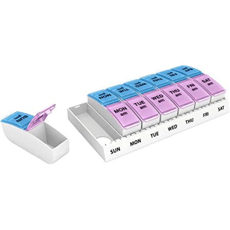 Ezy Dose Weekly AM/PM Travel Pill Organizer/Planner (Small) $3.25 + Free Shipping w/ Prime or $25+