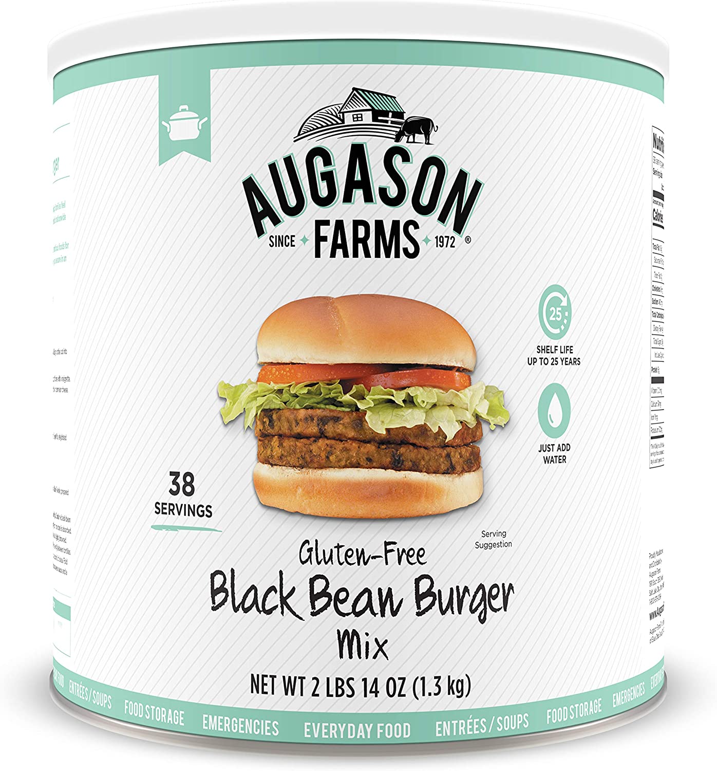 Augason Farms: 54-Oz Cheesy Broccoli Soup Mix $17.45, 2-Lbs 14-Oz Gluten-Free Black Bean Burger $10.05 & More + Free S&H w/ Prime or $25+