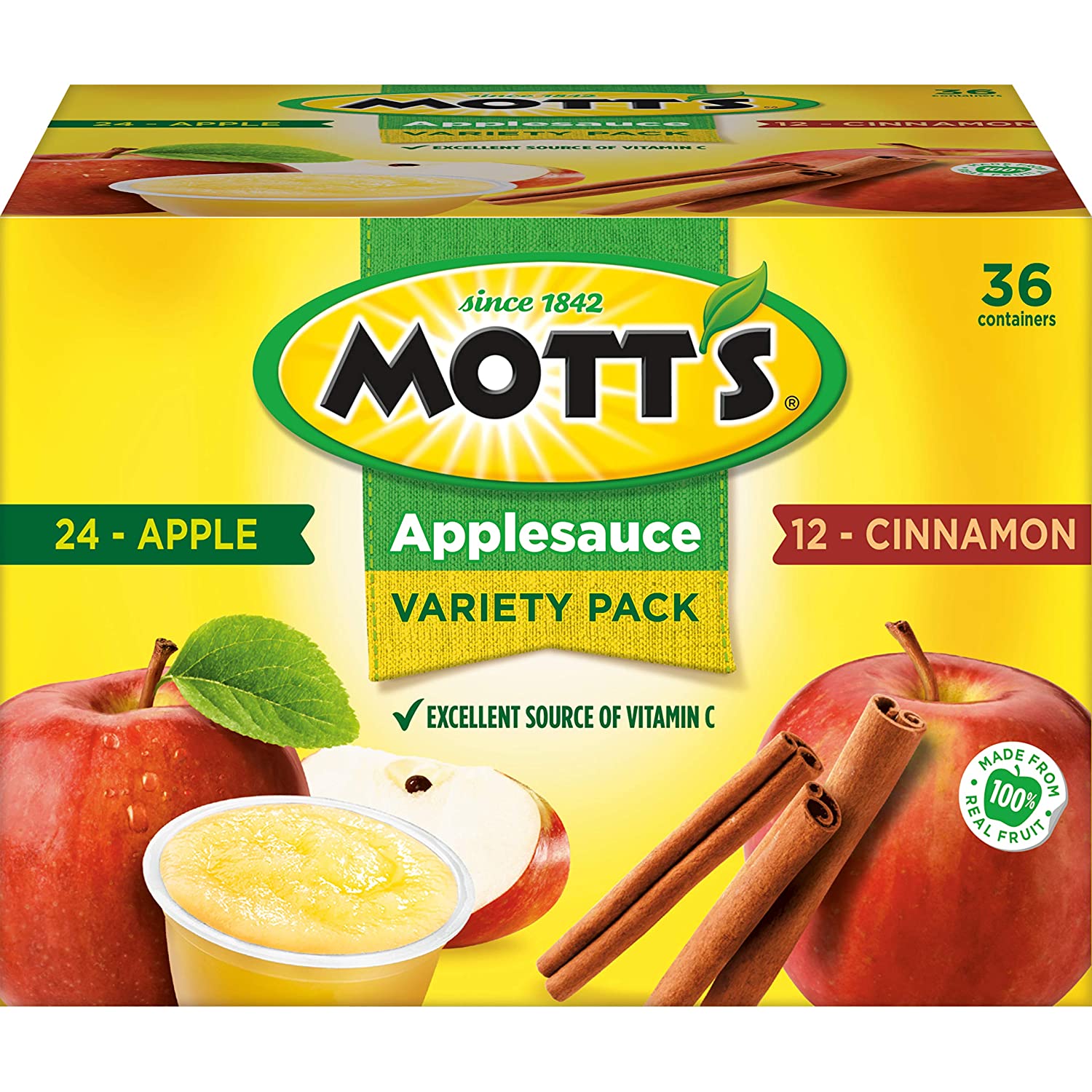 36-Pack 4-Oz Apple & Cinnamon Variety Pack Applesauce $10.40 ($0.28 each) w/ S&S + Free Shipping w/ Prime or $25+
