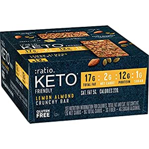 12-Count 1.45-Oz :ratio KETO Friendly Gluten Free Crunchy Bar (Lemon Almond) $12.70 w/ S&S + Free Shipping w/ Prime or $25+