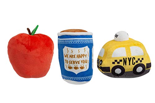 3-Piece Pearhead Dog Toy Set: New Bark City (Apple, Taxi, and Coffee) $4.50 + Free Shipping w/ Prime or $25+