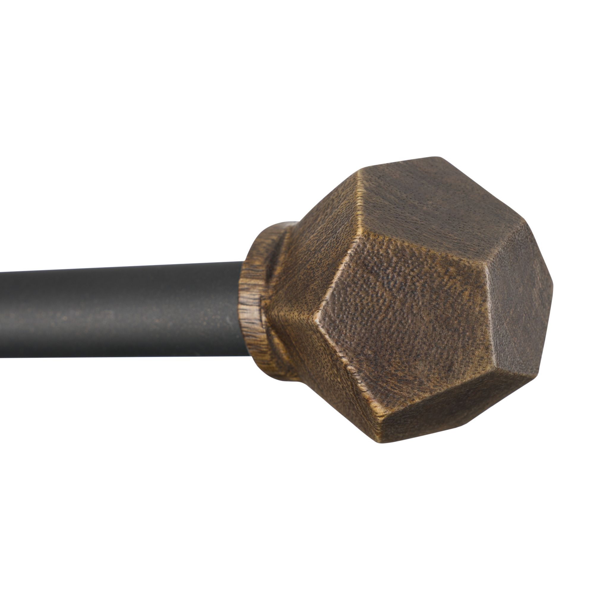 Studio 3B Geometric 24" to 48" Adjustable Single Curtain Rod Set (Matte