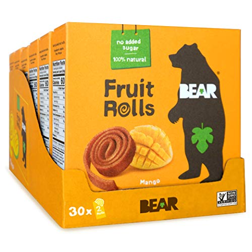 30-Count 0.7oz Bear Real Fruit Yoyos 100% Fruit Rolls (Mango) $13.55 + Free Shipping w/ Prime or $25+