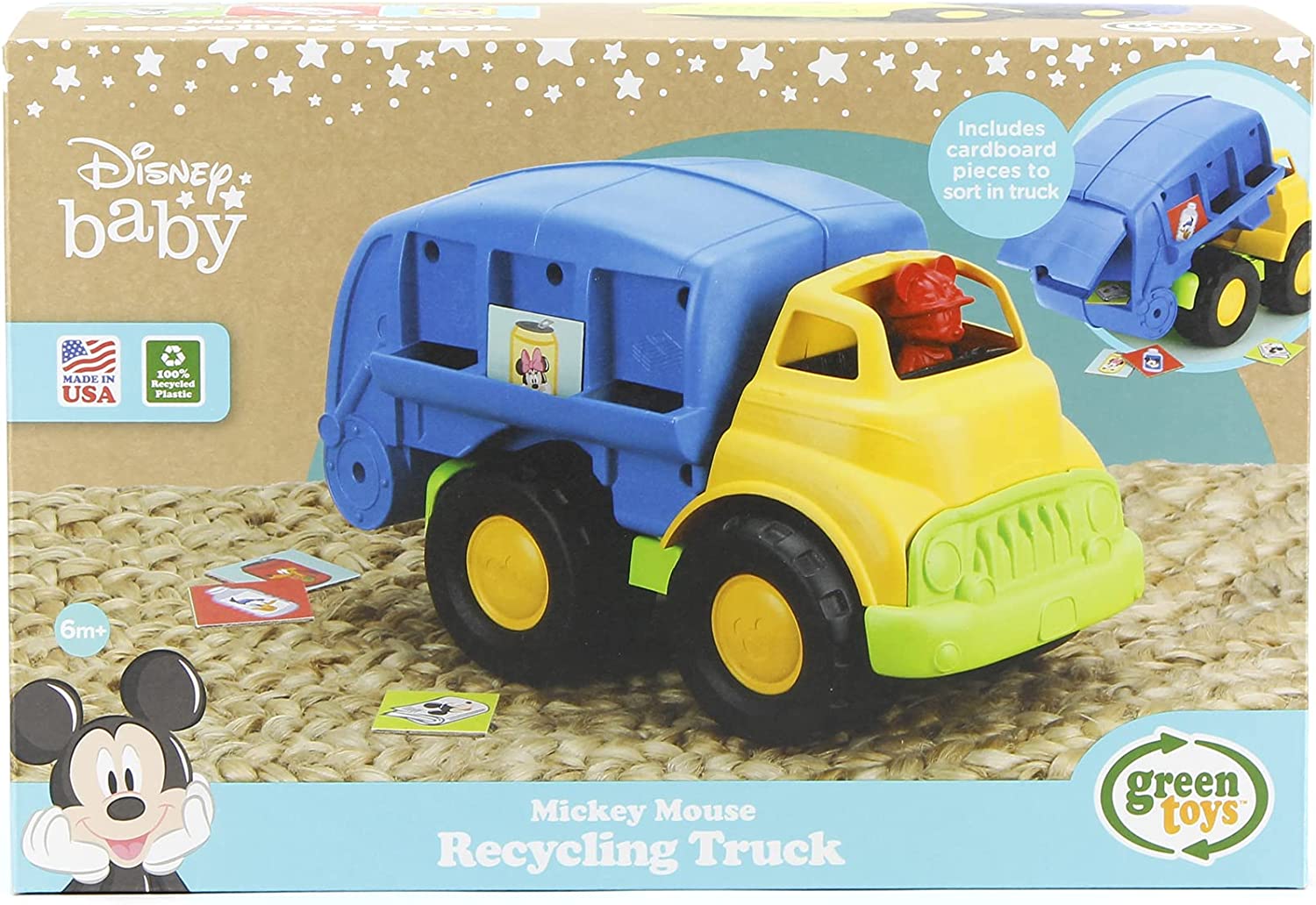 Green Toys Disney Baby Exclusive Mickey Mouse Recycling Truck 6.50