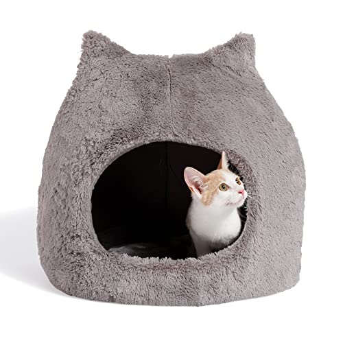 Best Friends by Sheri Meow Hut Dome Cat Bed (Gray, Jumbo) 22.60 + Free