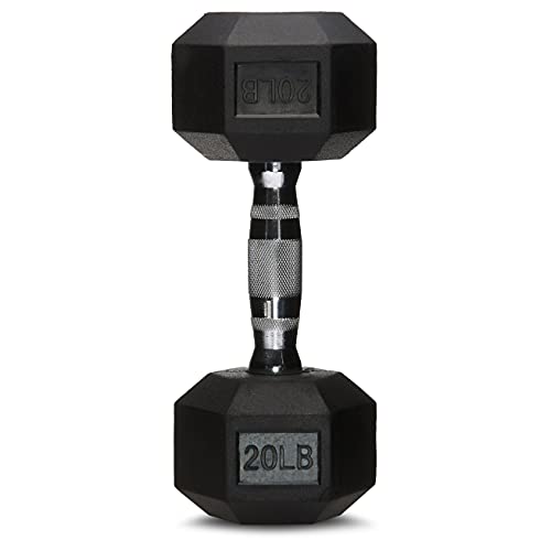 20-Lbs Amazon Basics Rubber Encased Hex Dumbbell Hand Weight $18.35 + Free S&H w/ Prime or $25+