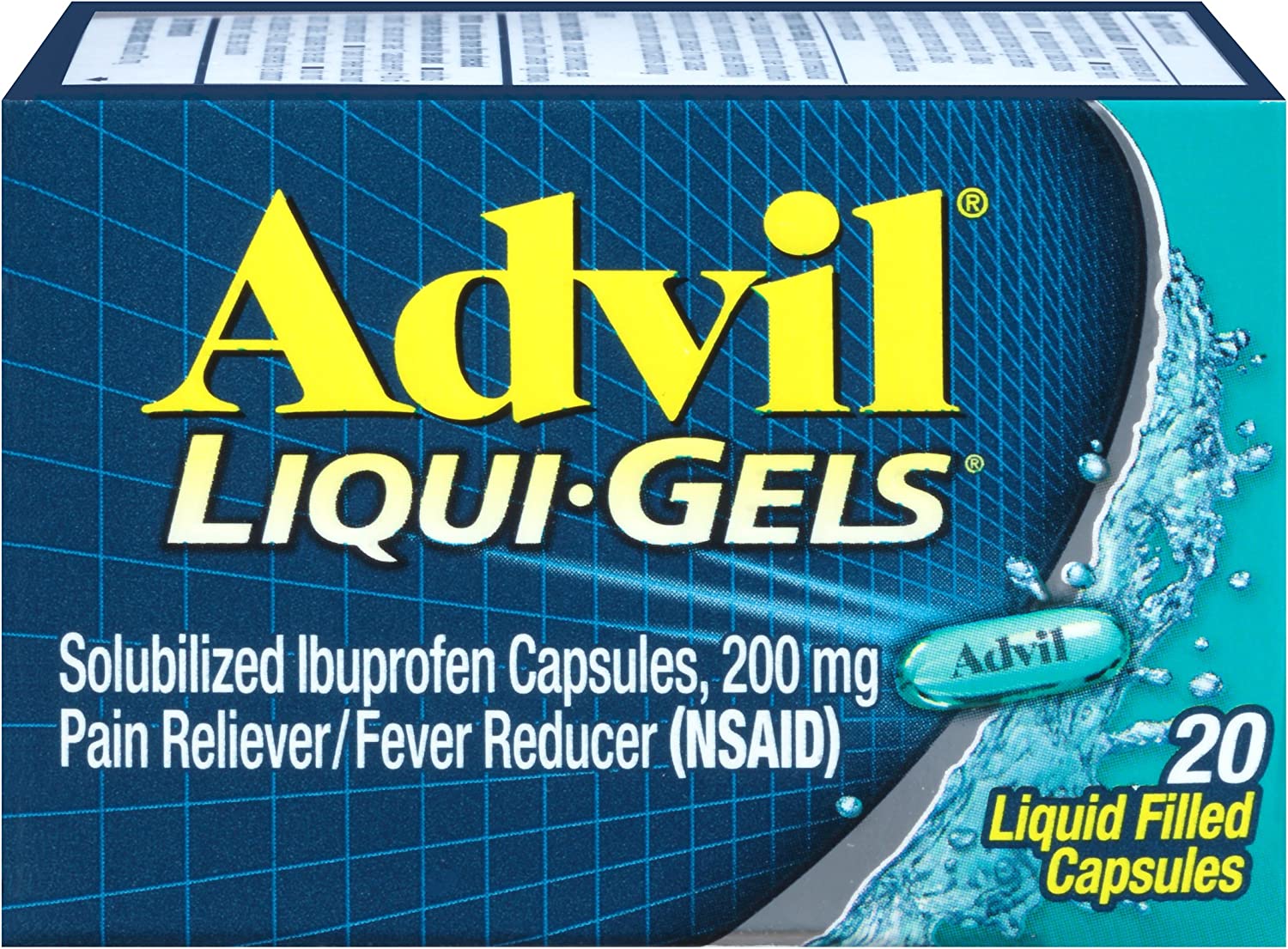 20-Count Advil Liqui-Gels Pain Reliever and Fever Reducer Capsules $1.95 w/ S&S + Free S&H w/ Prime or $25+