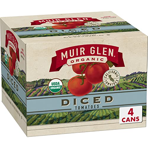 4-Pack 14.5oz Muir Glen Organic Canned Diced Tomatoes