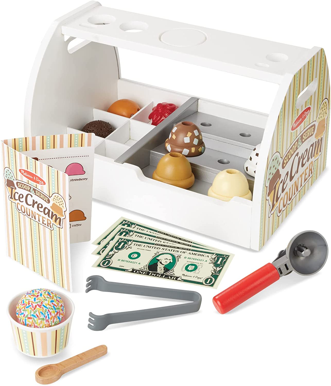 28-Piece Melissa & Doug Wooden Scoop and Serve Ice Cream Counter $22.39 + Free Shipping w/ Amazon Prime or $25+