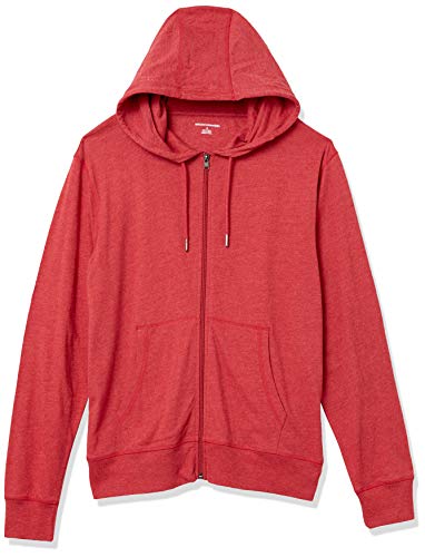 Amazon Essentials Men's Lightweight Jersey Full-Zip Hoodie (Red) $12 + Free Shipping w/ Prime or $25+