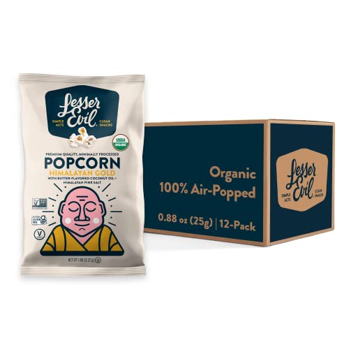 12-Pack 0.88-Oz LesserEvil Himalayan Gold Salt Organic Popcorn $6.95 ($0.58/each) w/ S&S + Free S&H w/ Prime or $25+