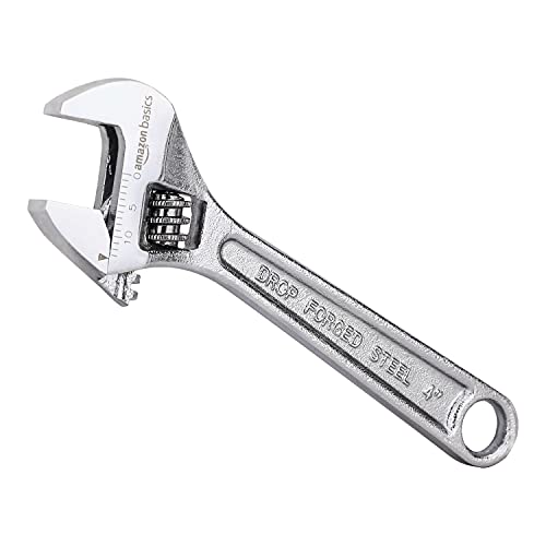 Amazon Basics 4" Chome-Plated Adjustable Wrench with Inch/Metric Scale $4.50 & More + Free S&H w/ Prime or $25+